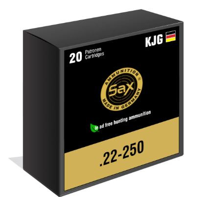 SAX .22-250 Golyós Lőszer 46,3 gr KJG-HSR Lövedékkel 